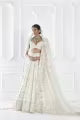 Ivory Scallop Embroidered Lehenga Set